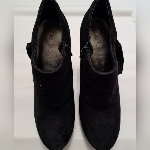 Me Too Black Suede Platform Booties Size 6.5 - Picture 3 of 11